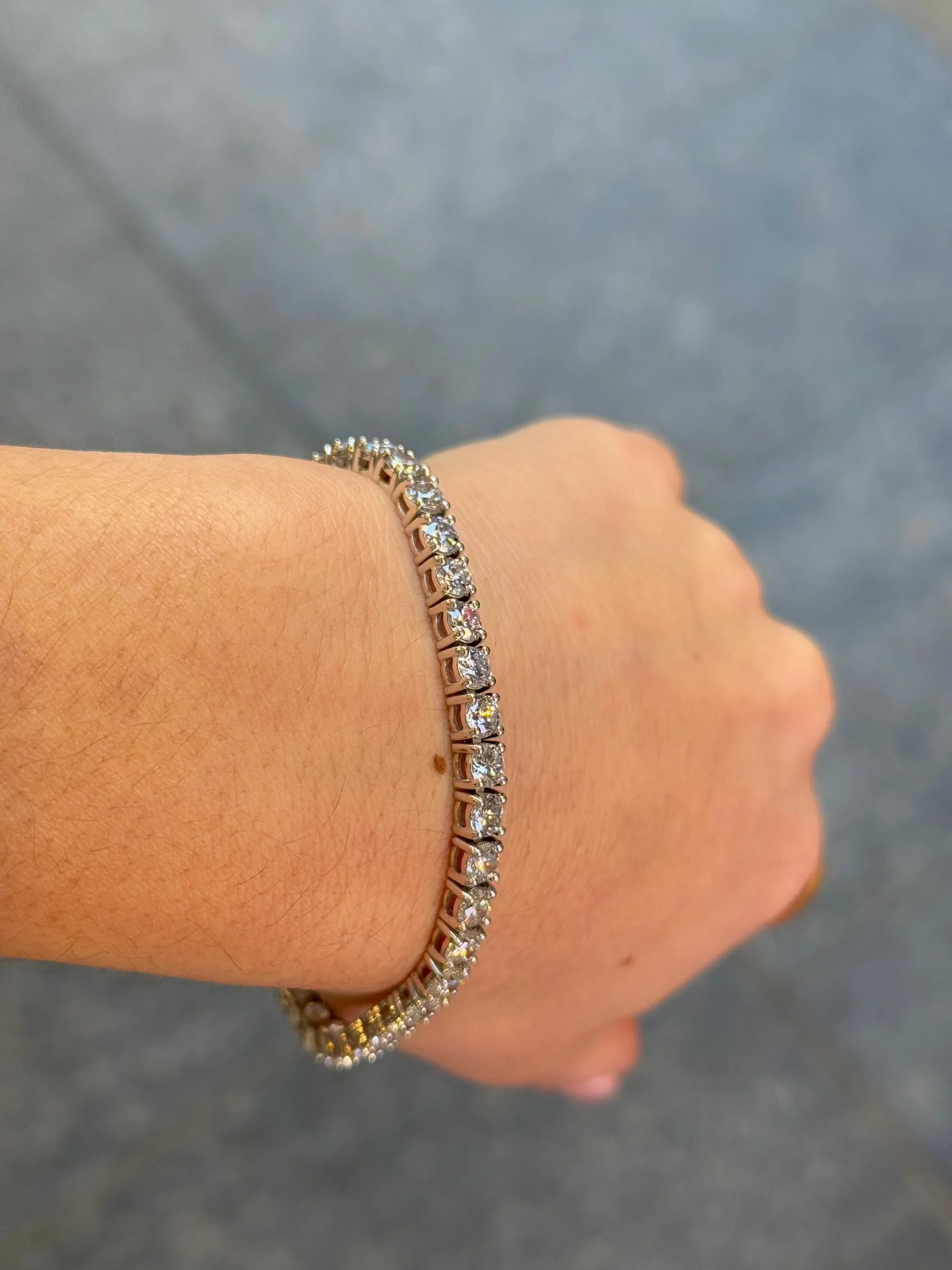 10ct Lab Grown Tennis Bracelet - Image 3