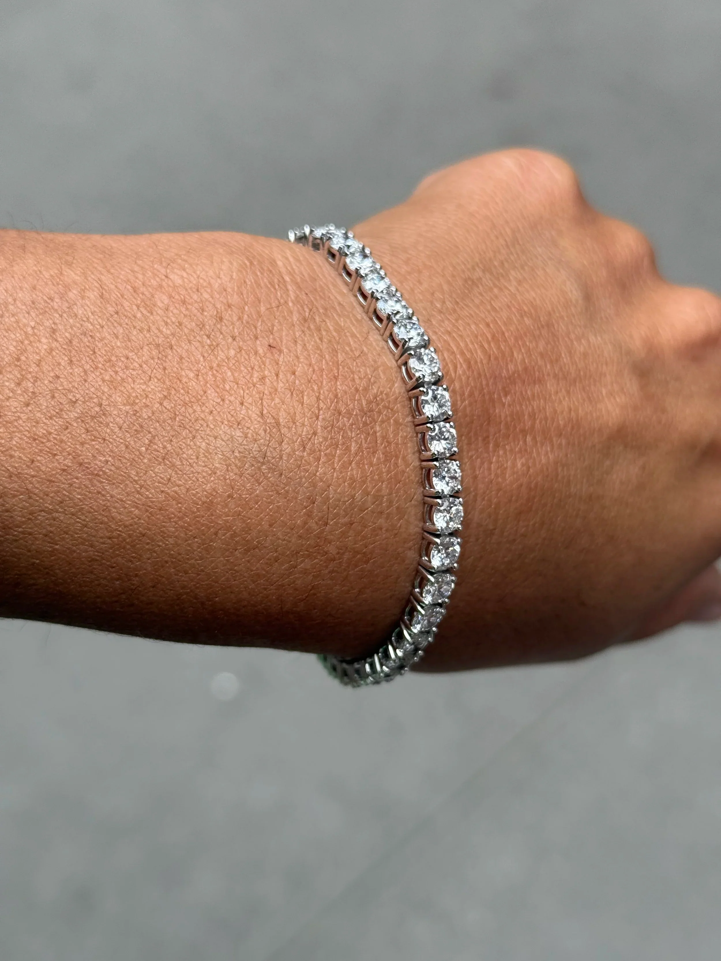 12ct Lab Grown Tennis Bracelet - Image 3