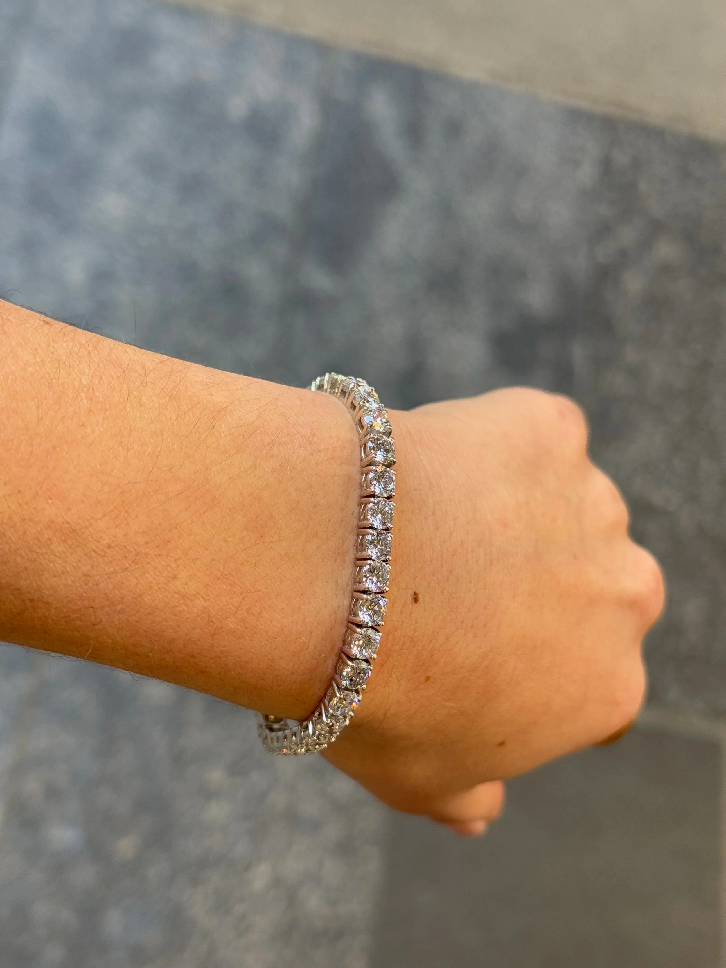 14ct Lab Grown Tennis Bracelet - Image 3