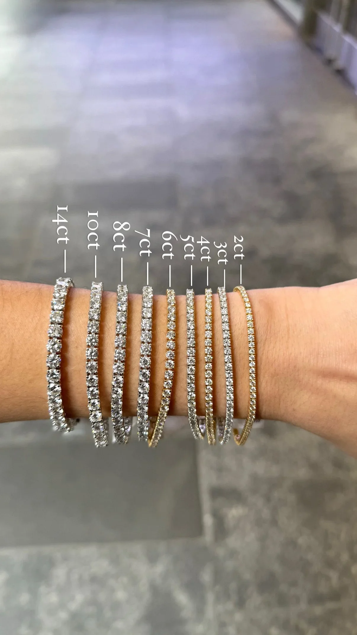 14ct Lab Grown Tennis Bracelet - Image 4