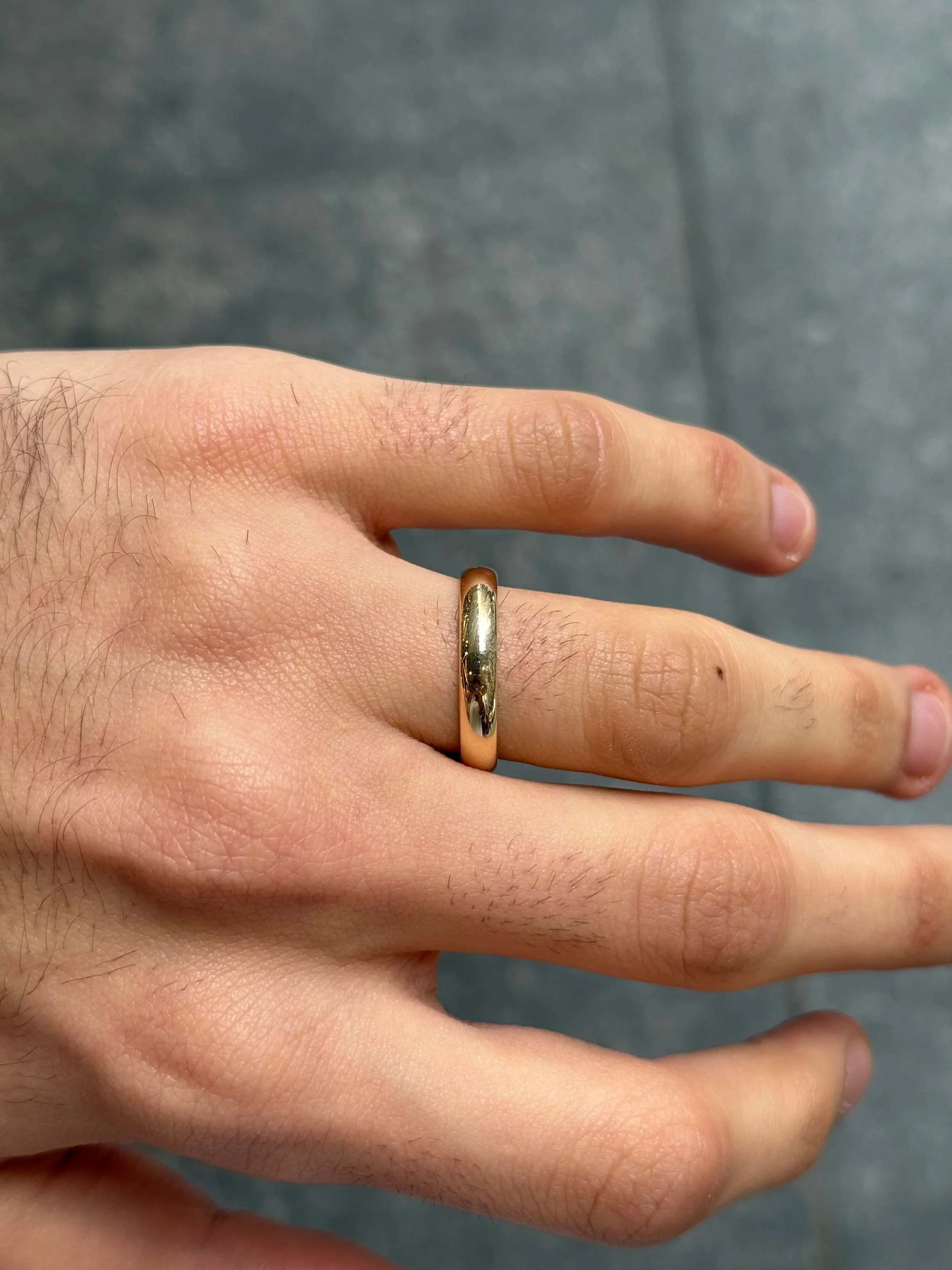 4mm Plain Gold Wedding Bands - Image 3