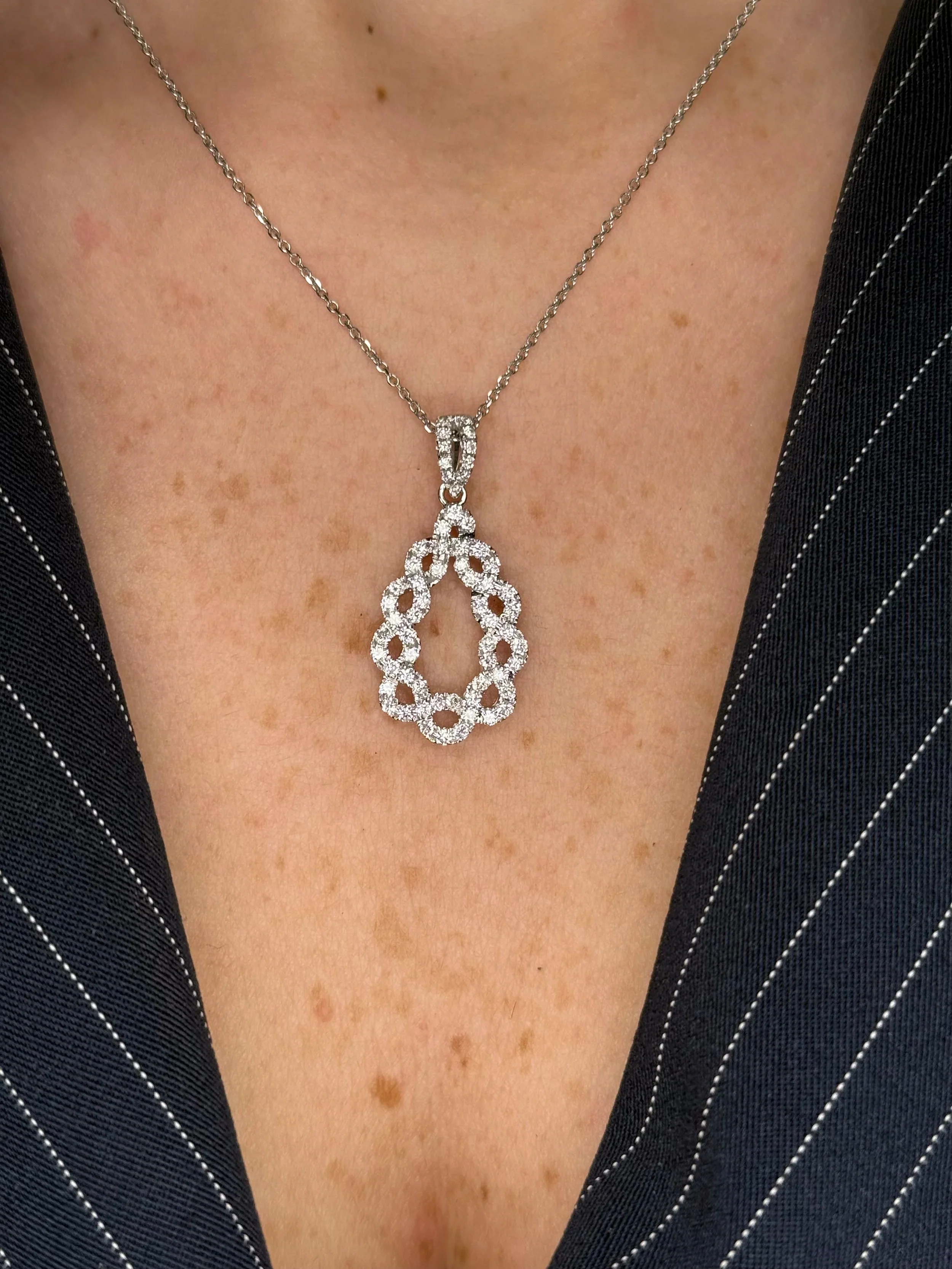 Diamond Intertwining Twist Pendant - Image 2