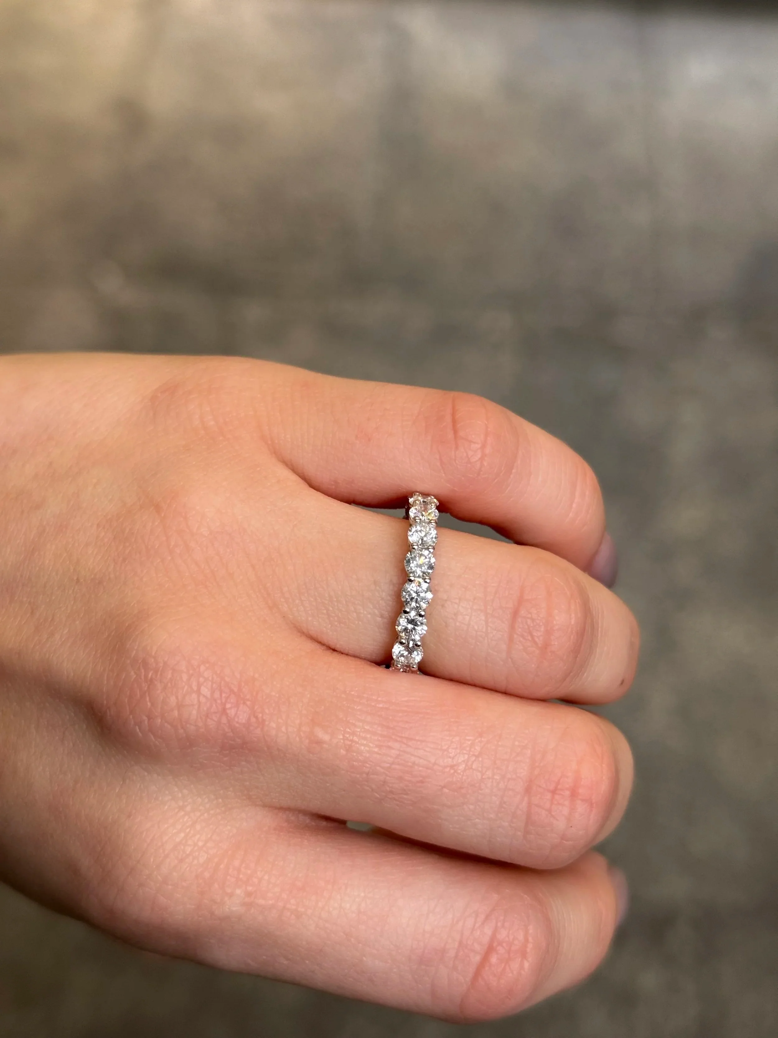 Ladies 3ct Eternity Wedding Band - Image 2