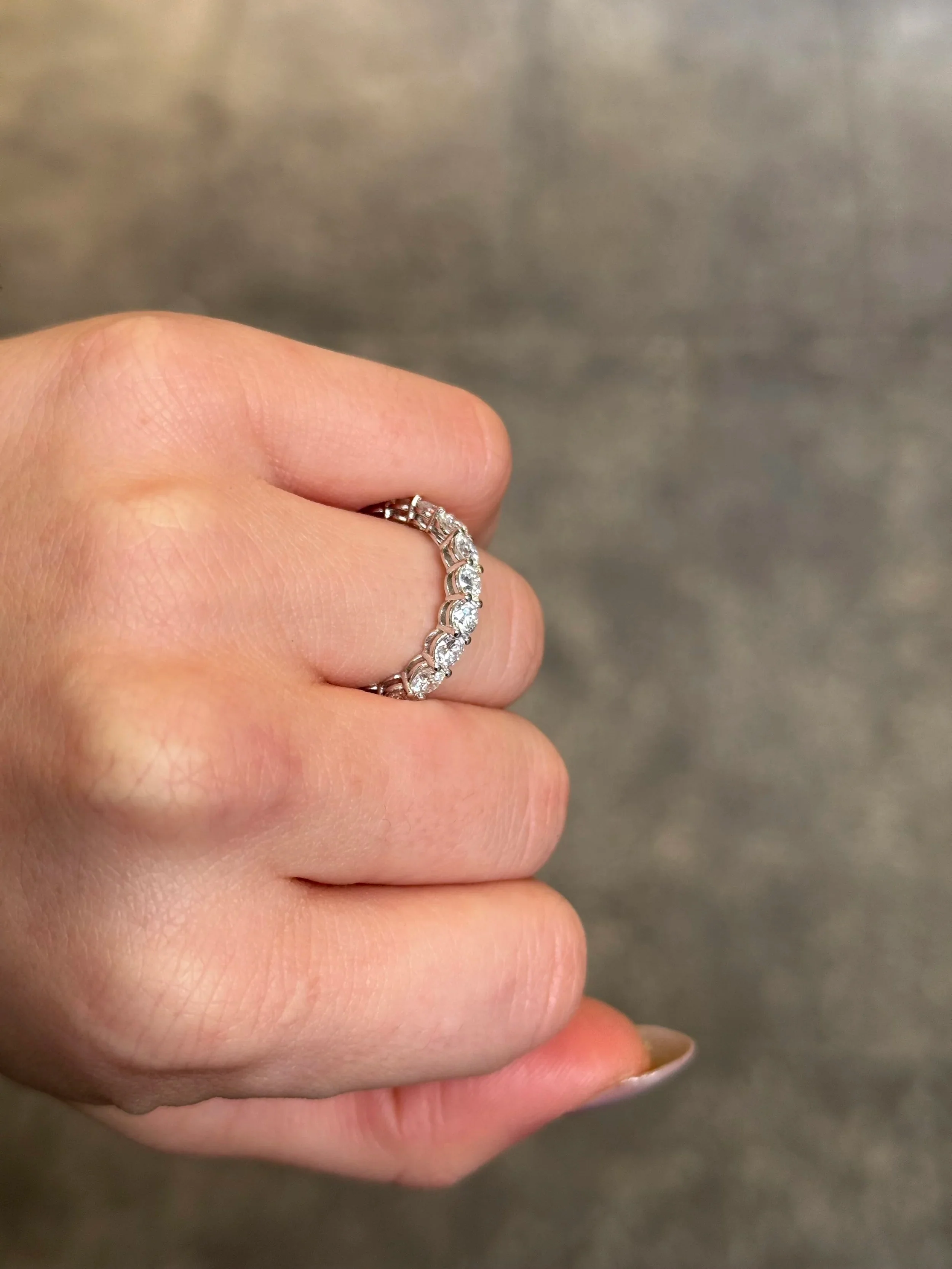 Ladies 3ct Eternity Wedding Band - Image 3