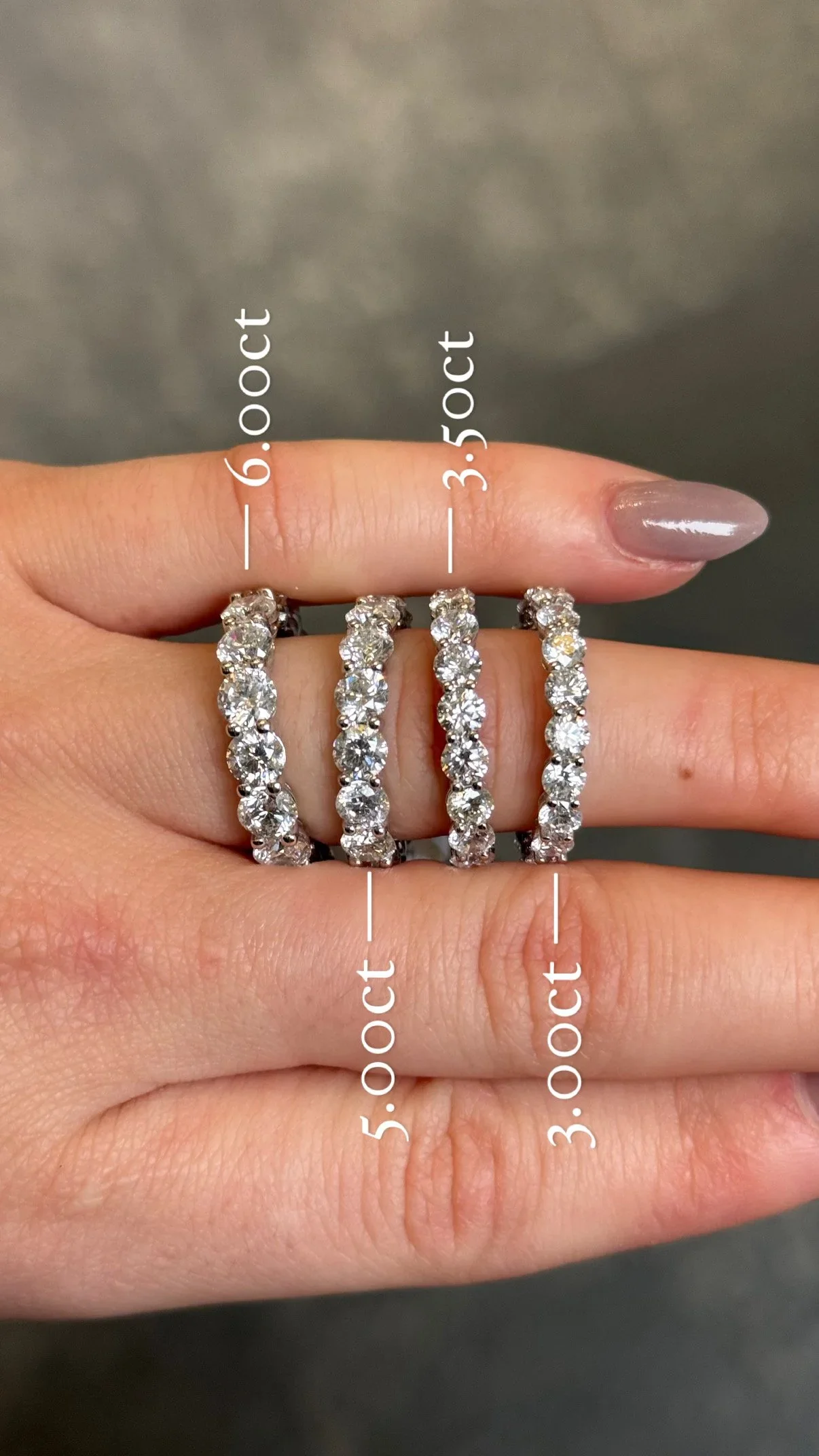 Ladies 3ct Eternity Wedding Band - Image 4