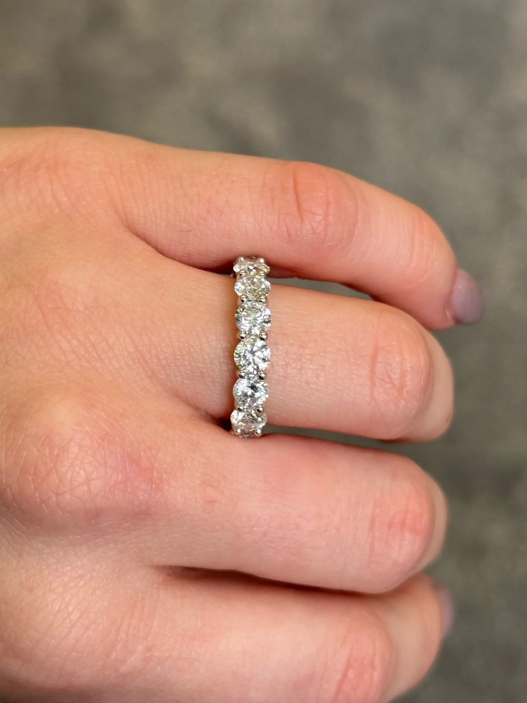 Ladies 5ct Eternity Wedding Band