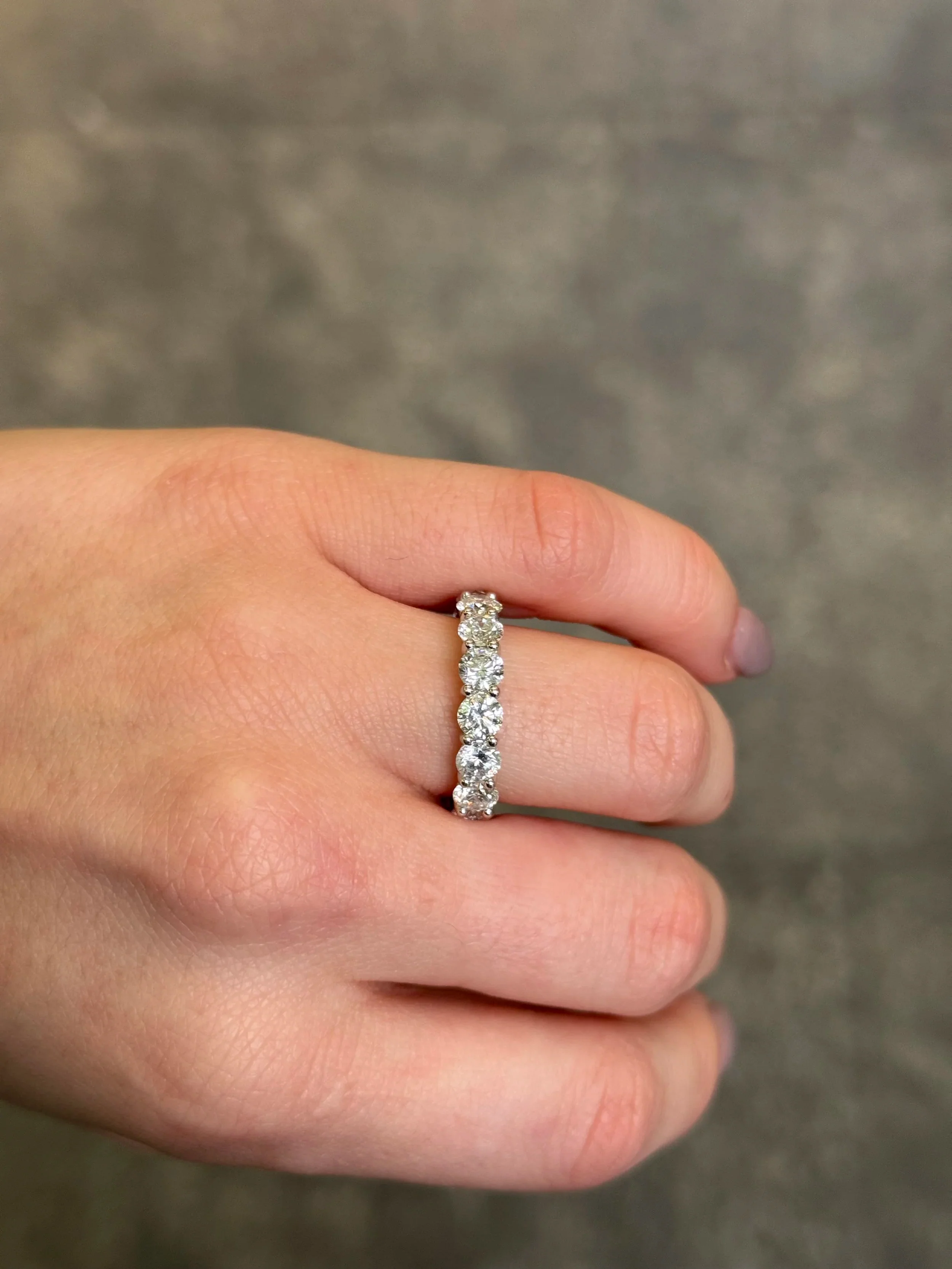 Ladies 5ct Eternity Wedding Band - Image 2