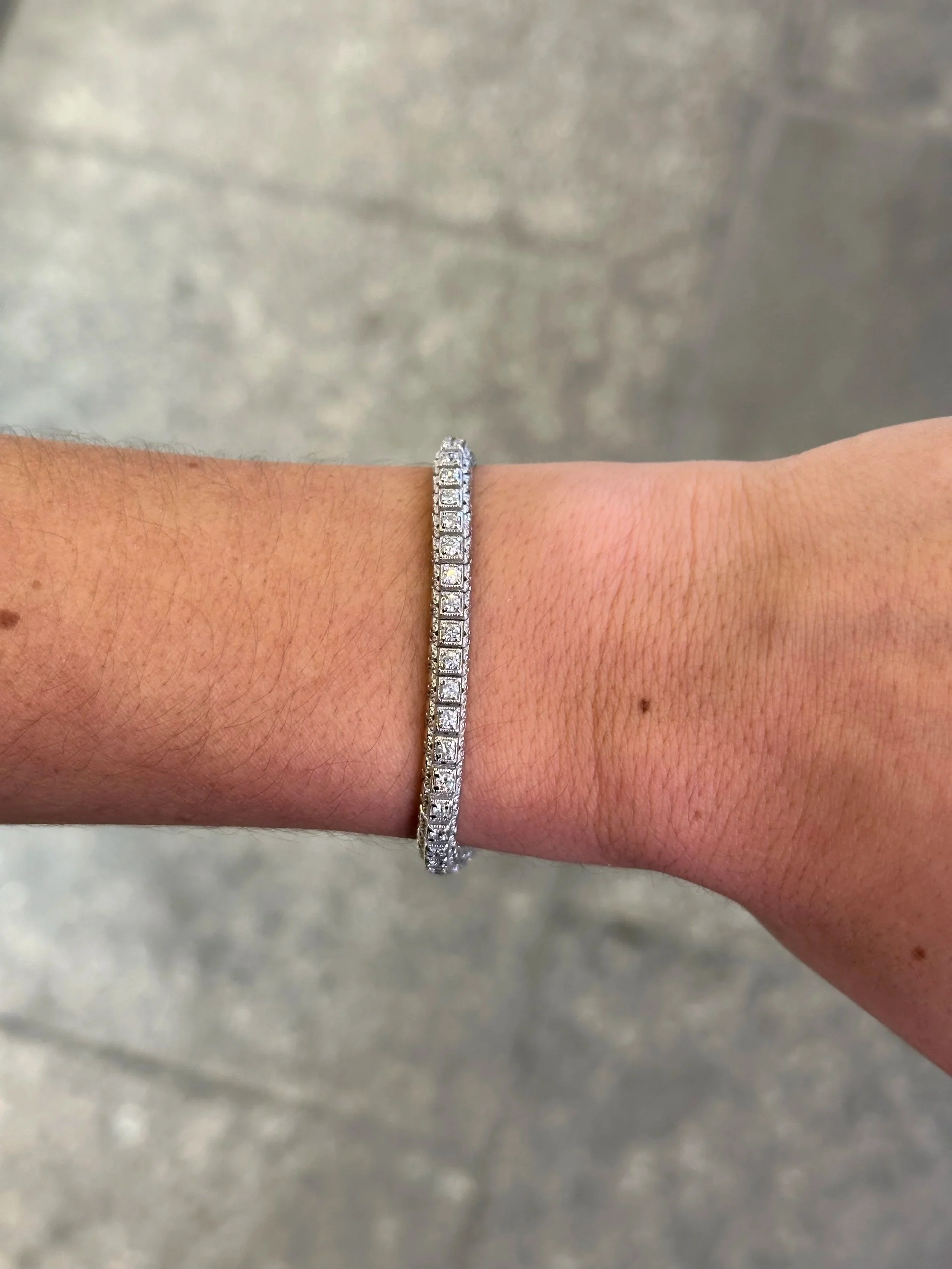 Ladies Antique Diamond Bracelet - Image 2