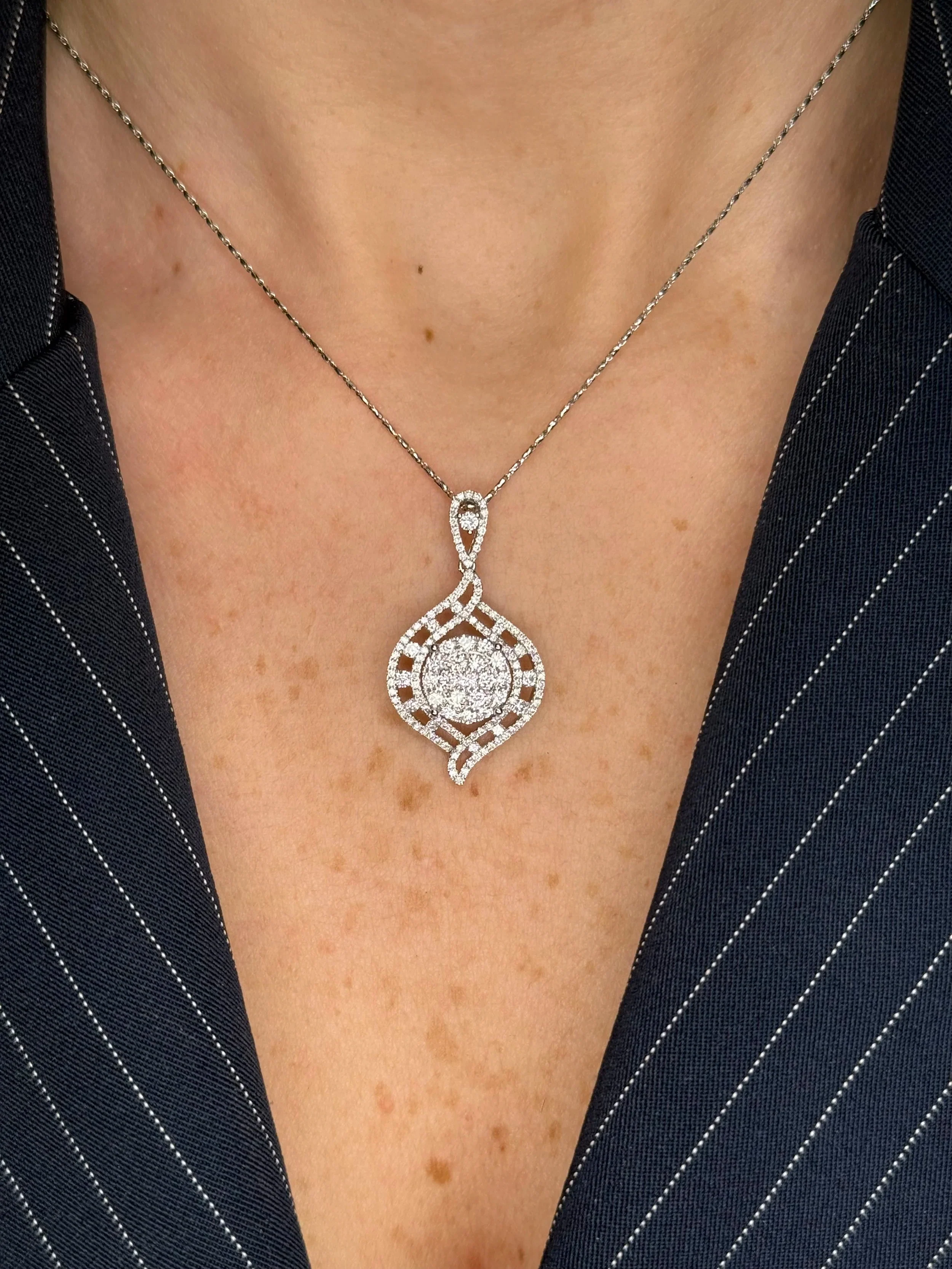 Ladies Center Cluster Fancy Pendant - Image 2