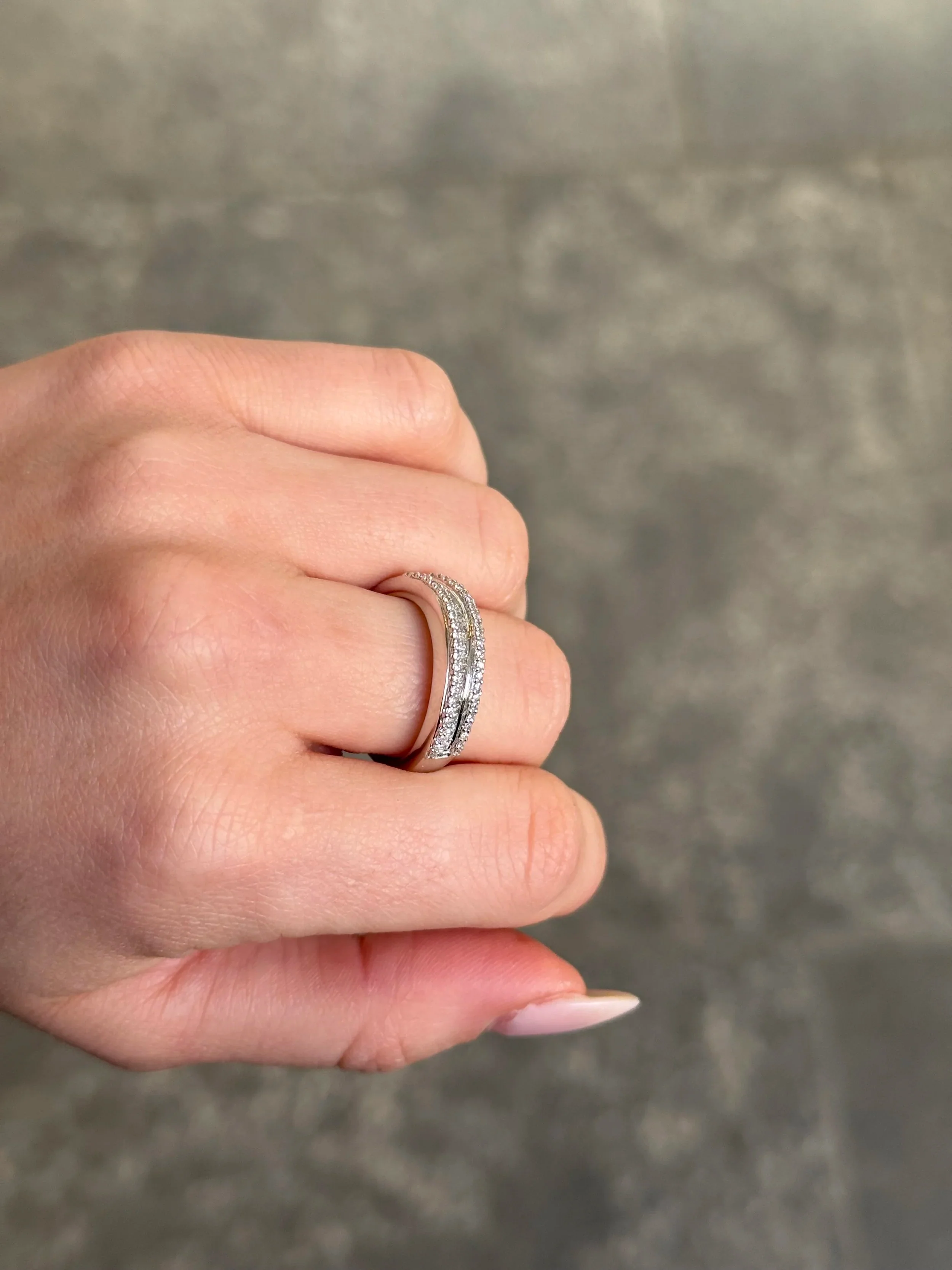 Ladies Curvy Round and Baguette Diamond - Image 3