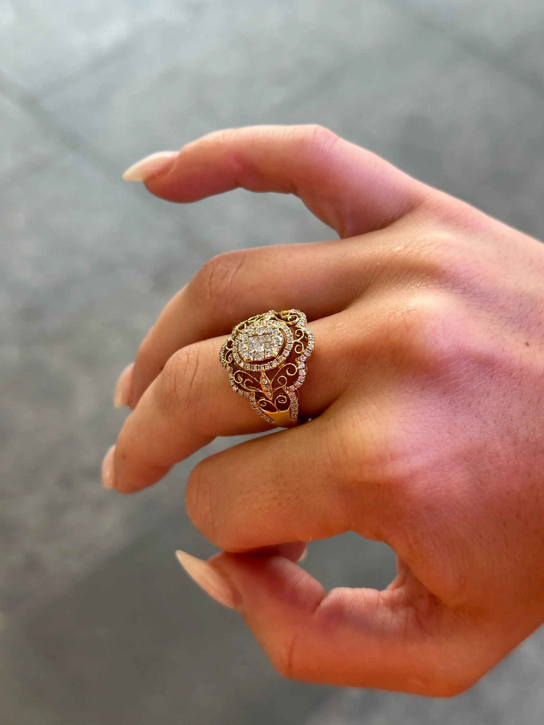 Ladies Custer Filigree Design Ring - Image 4