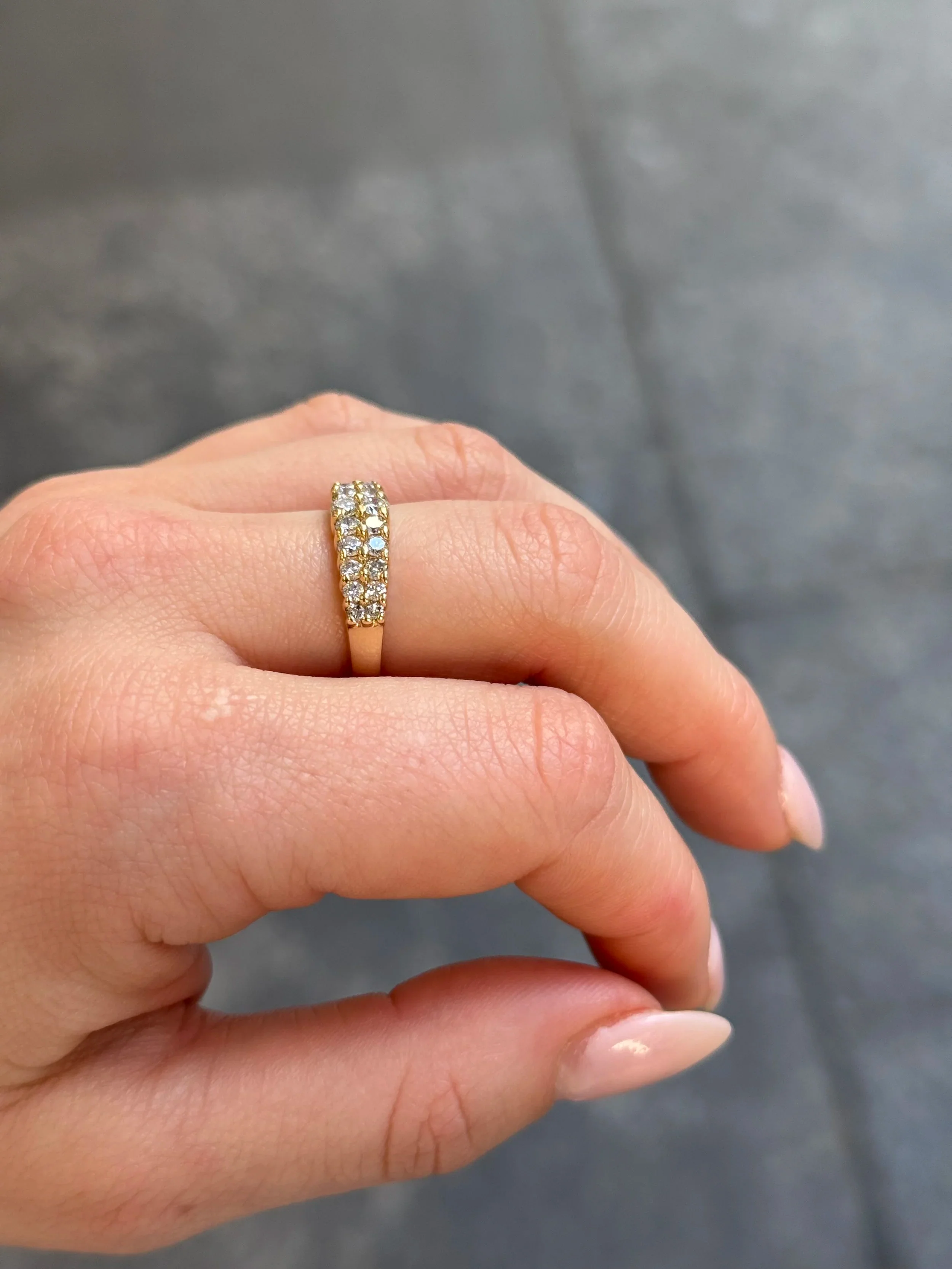 Ladies Double Row Graduated Diamond Ring - Image 4