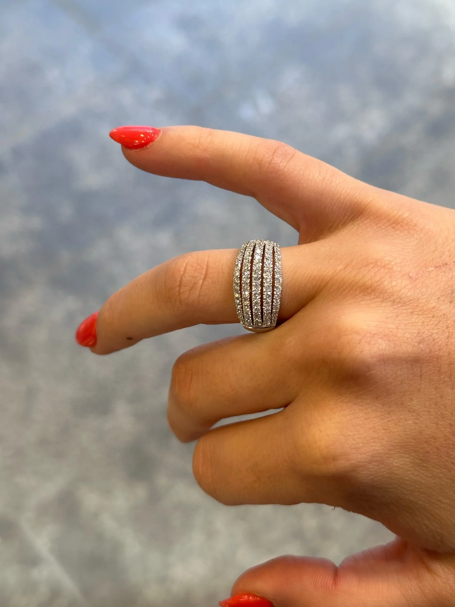 Ladies Five Row Round Diamond Ring - Image 2