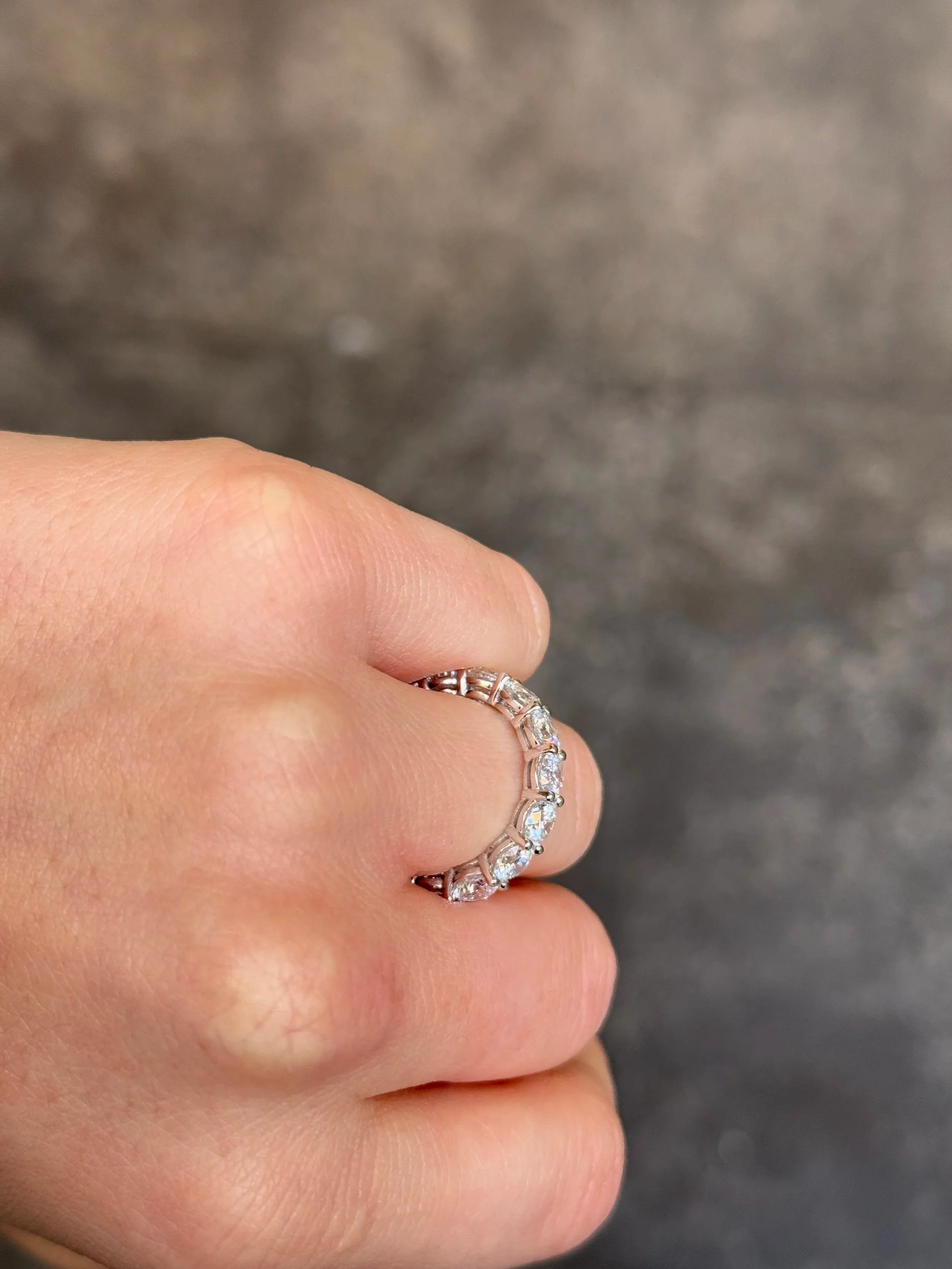 Ladies Lab Grown 4.50ct Eternity Wedding Band - Image 3