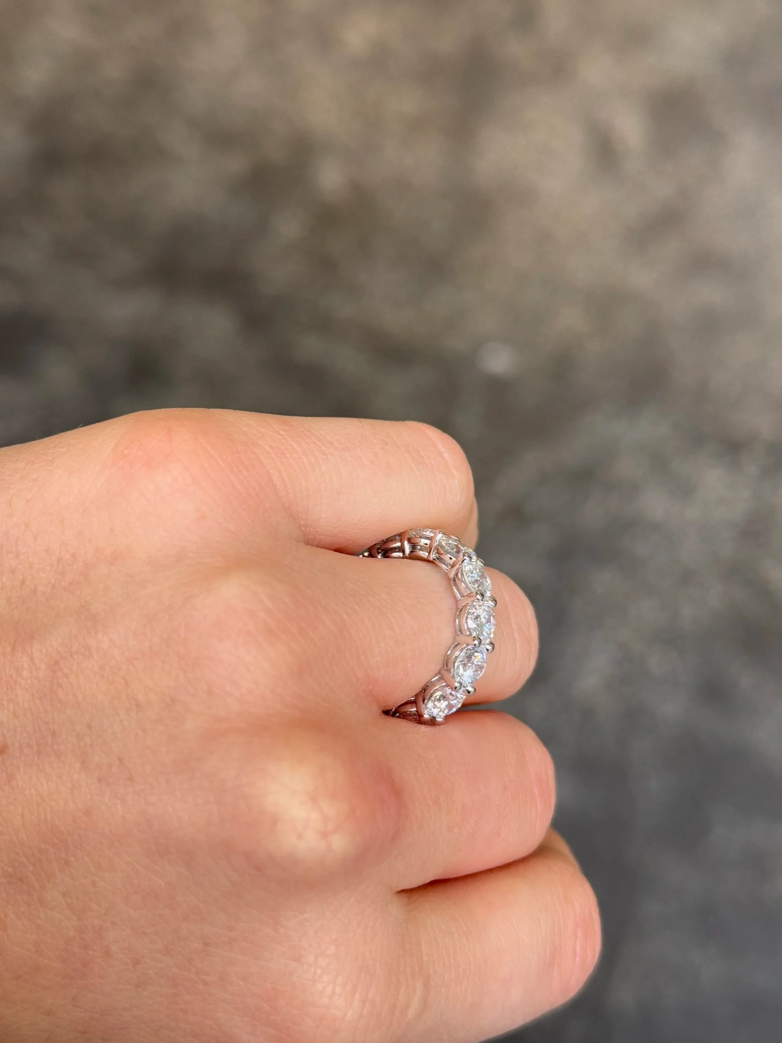 Ladies Lab Grown 5.50ct Eternity Wedding Band - Image 3