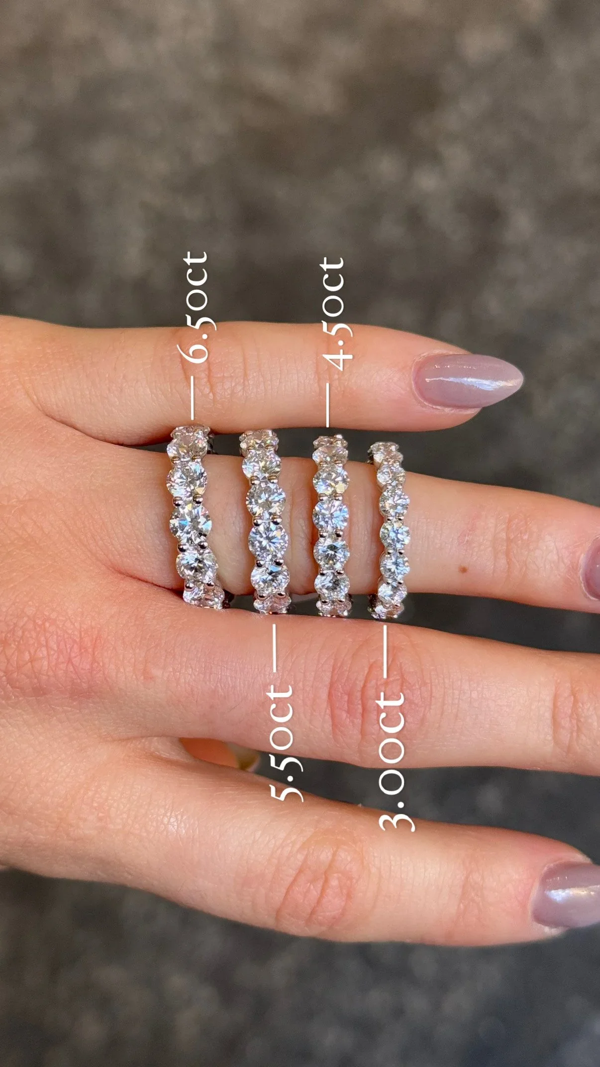 Ladies Lab Grown 5.50ct Eternity Wedding Band - Image 4