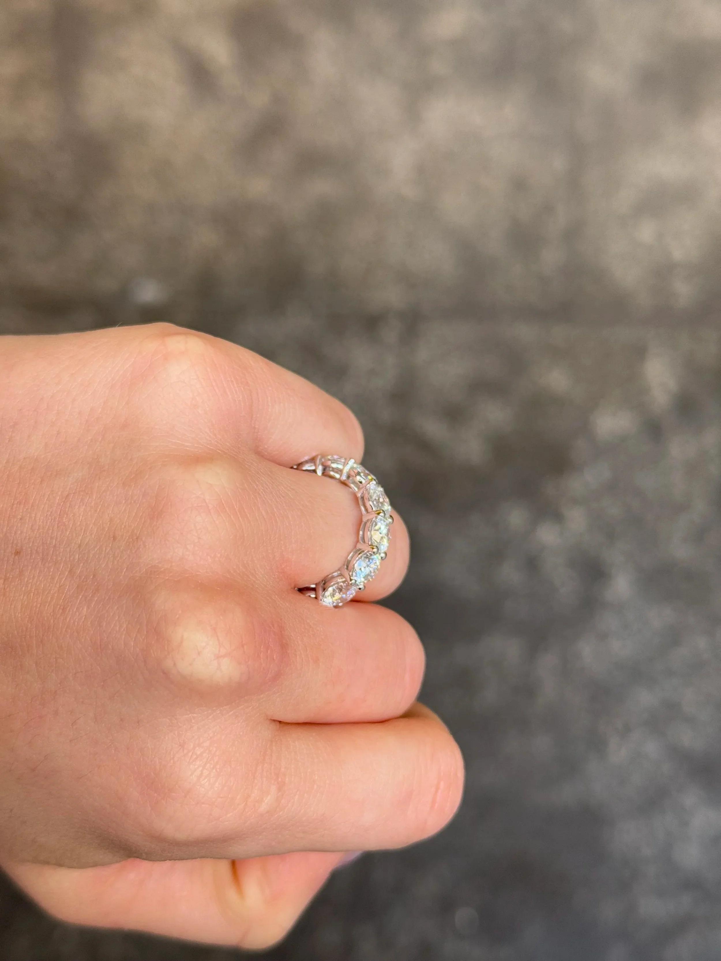 Ladies Lab Grown 6.50ct Eternity Wedding Band - Image 3