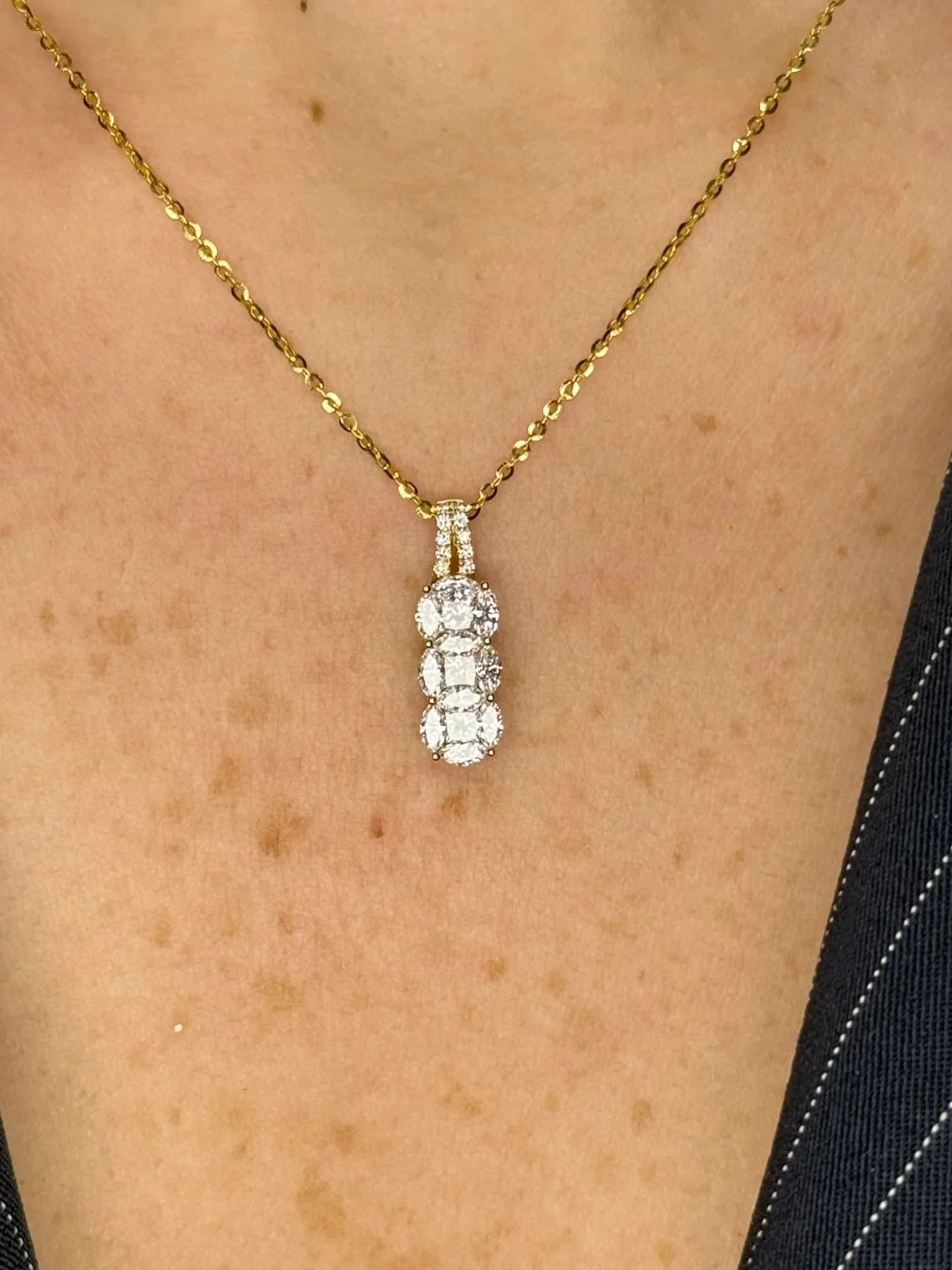 Ladies Marquise and Princess Cut Diamond Pendant