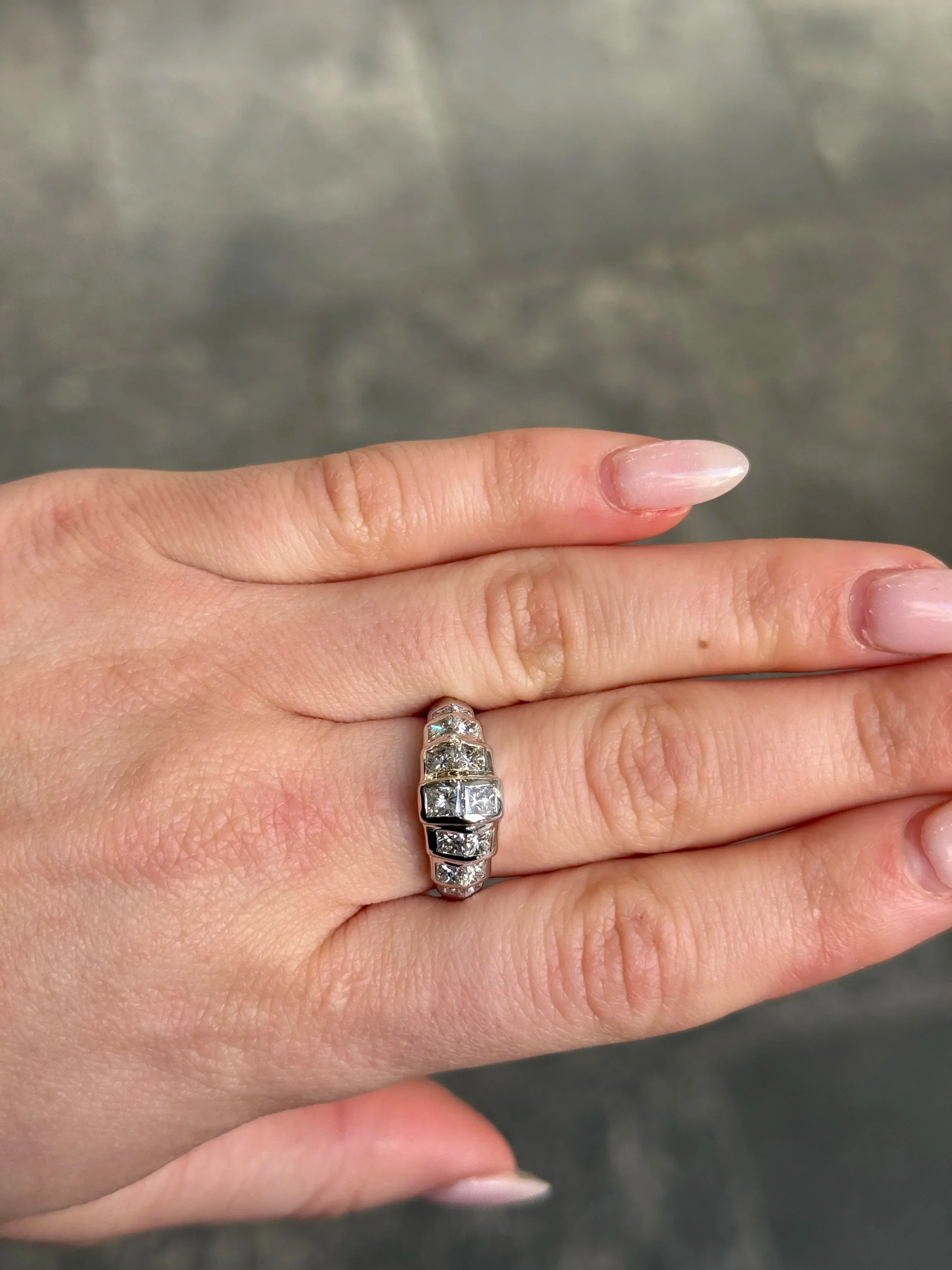 Ladies Mirror Princess Cut Diamond Ring - Image 2