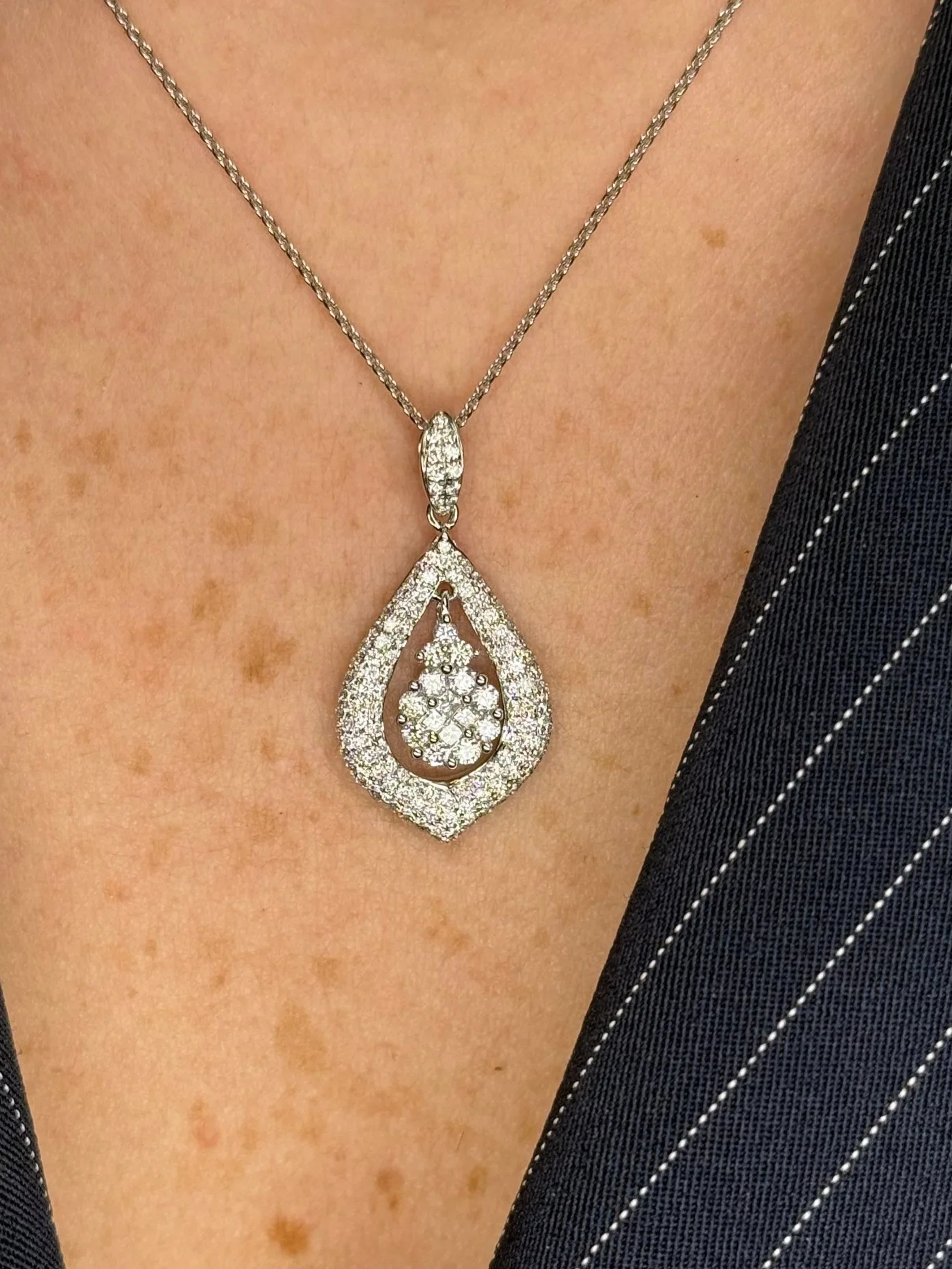 Ladies Pave Diamond Pendant
