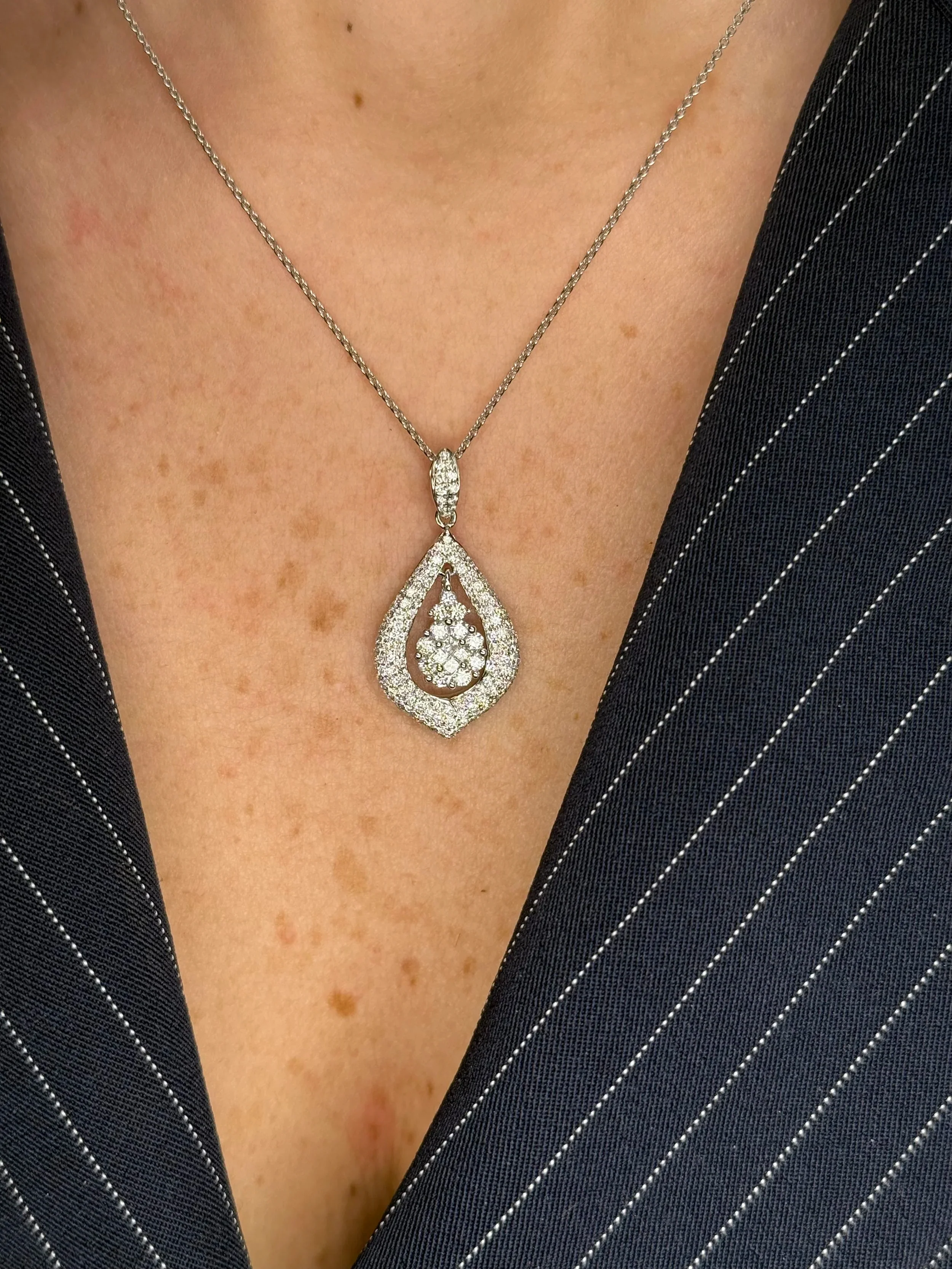 Ladies Pave Diamond Pendant - Image 2