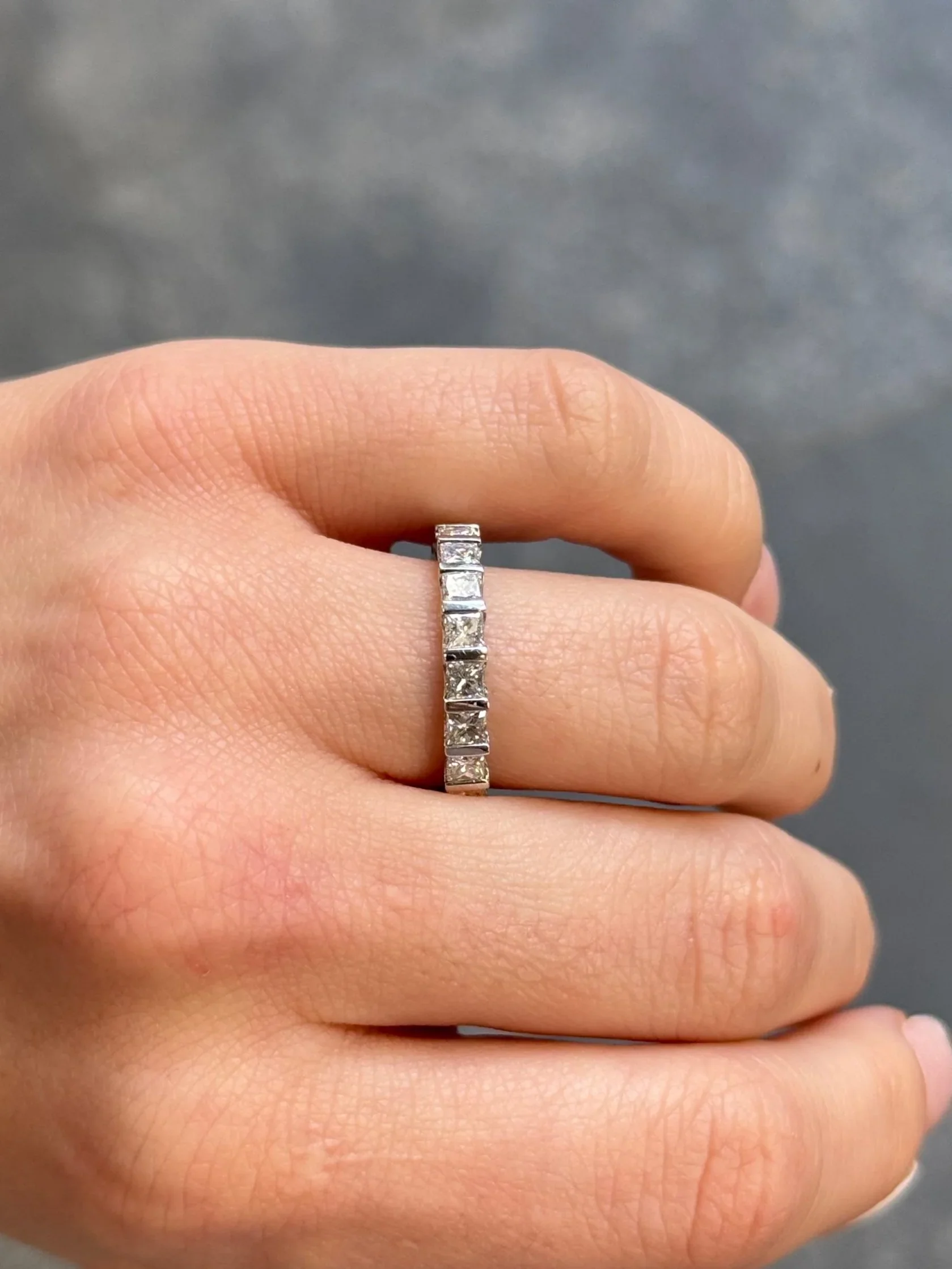 Ladies Princess Eternity Wedding Band