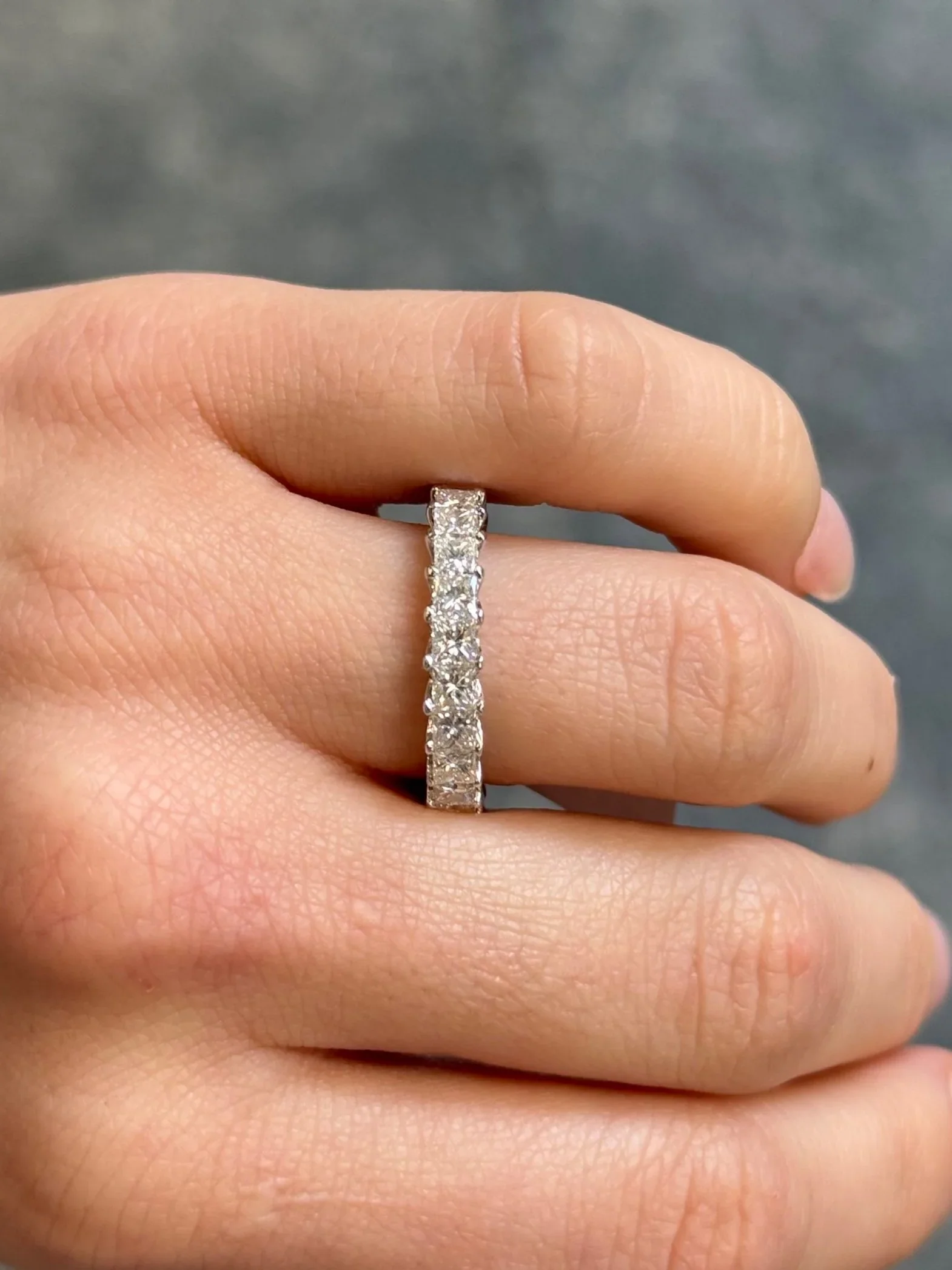 Ladies Princess Eternity Wedding Band