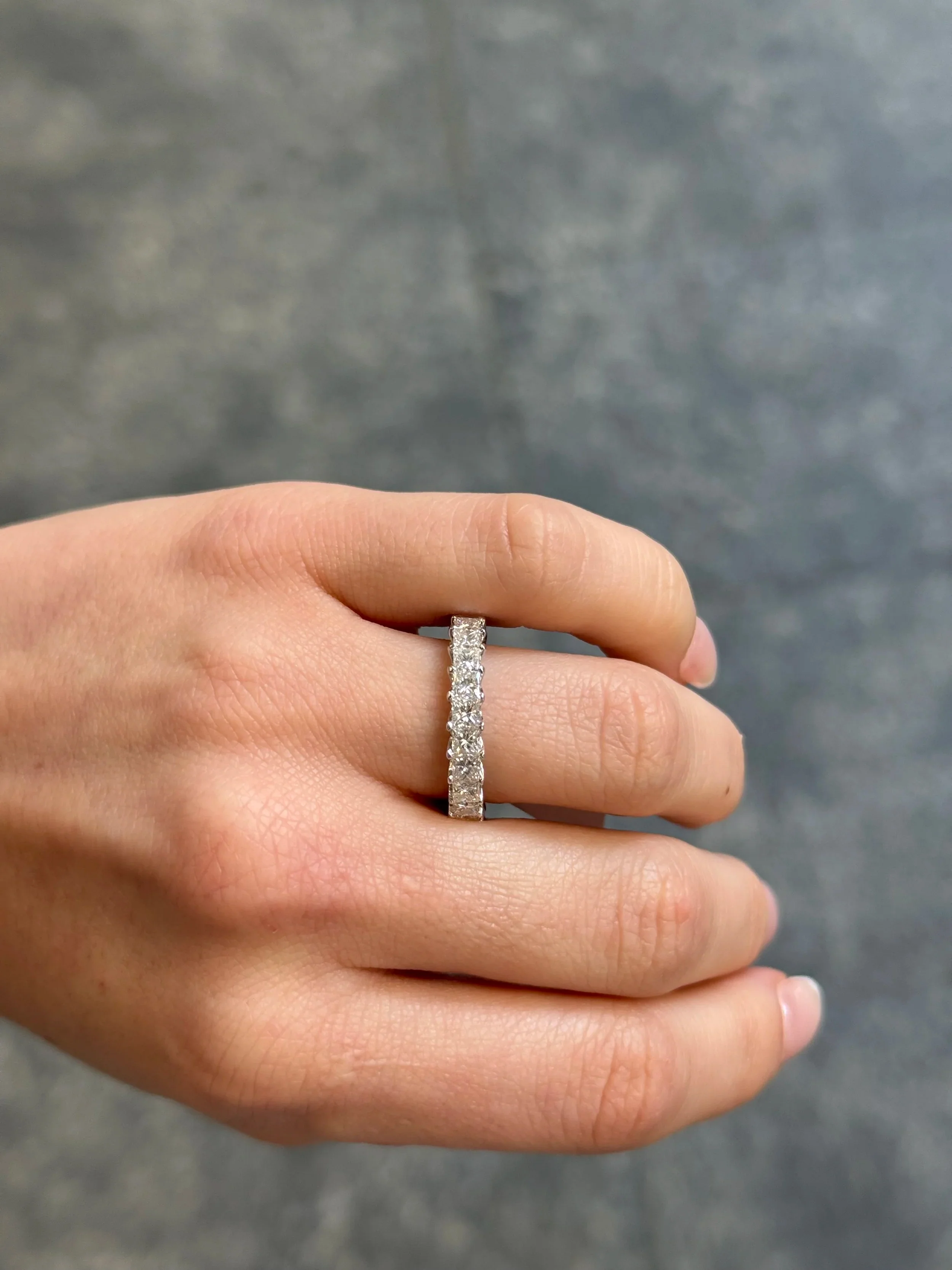 Ladies Princess Eternity Wedding Band - Image 2