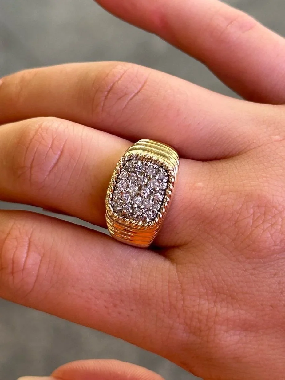 Ladies Round Diamond Sigma Ring