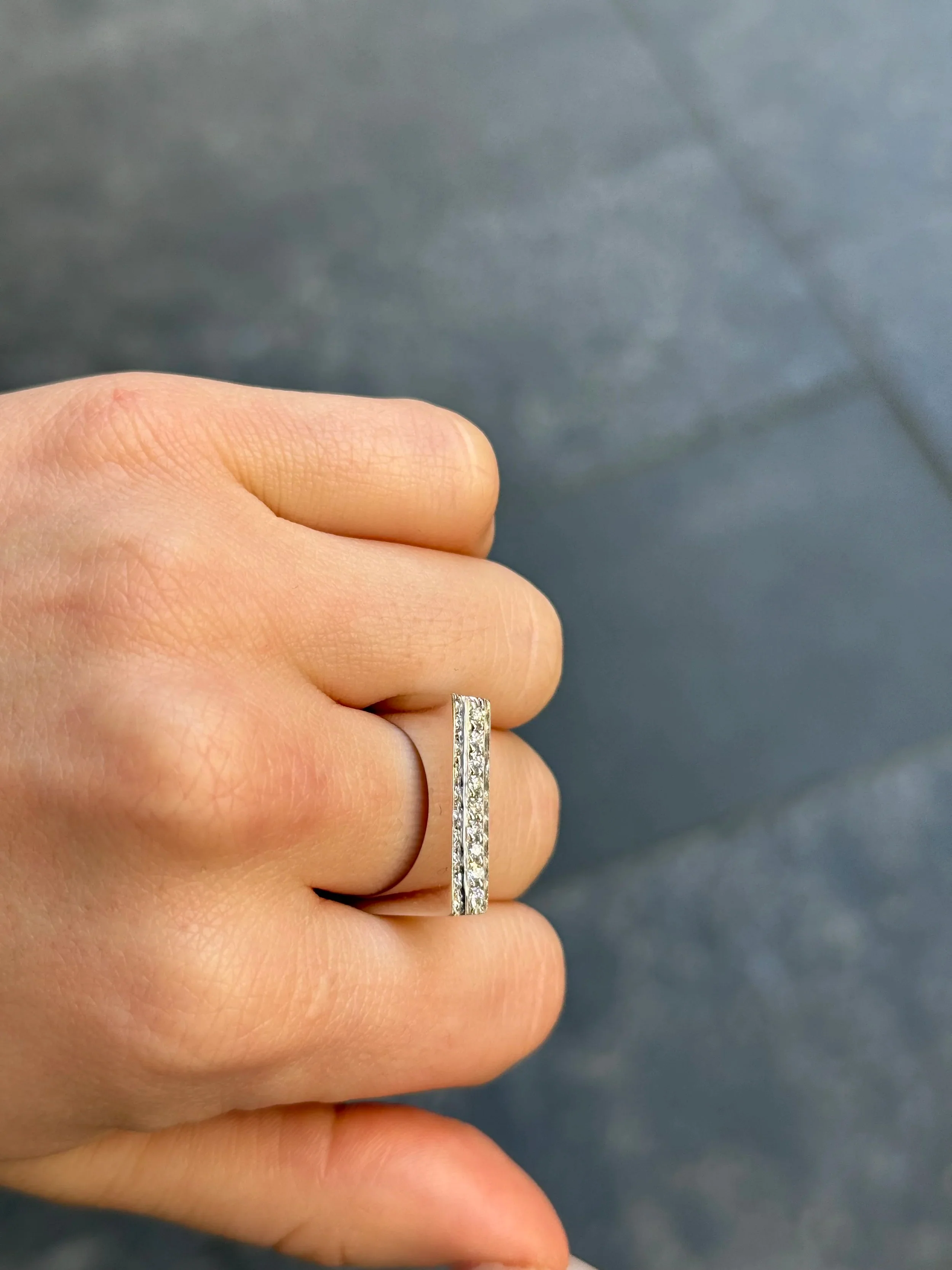 Ladies Thick Rectangle Style Ring - Image 4