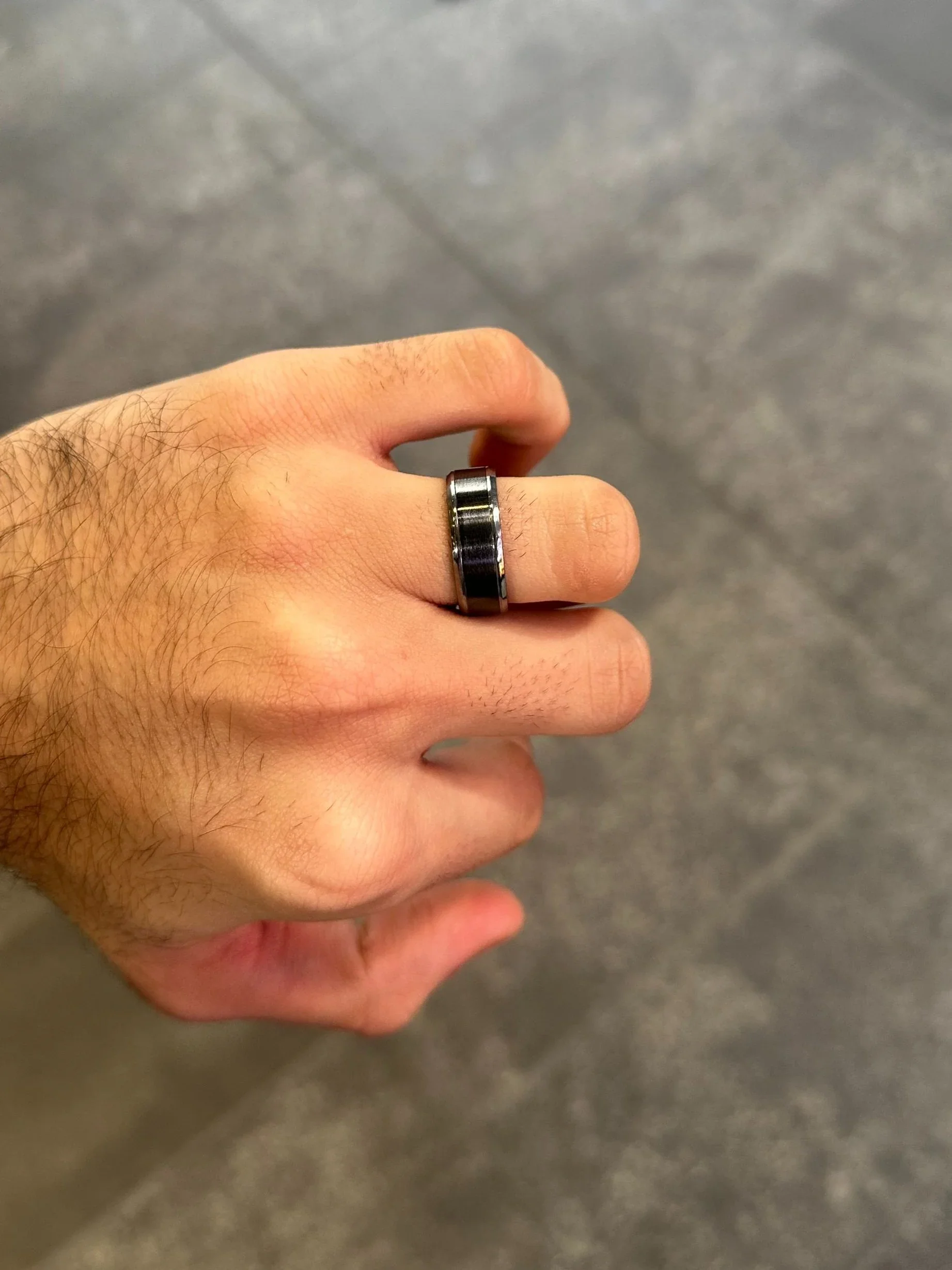 Men’s Grey Tantalum Wedding Band - Image 2
