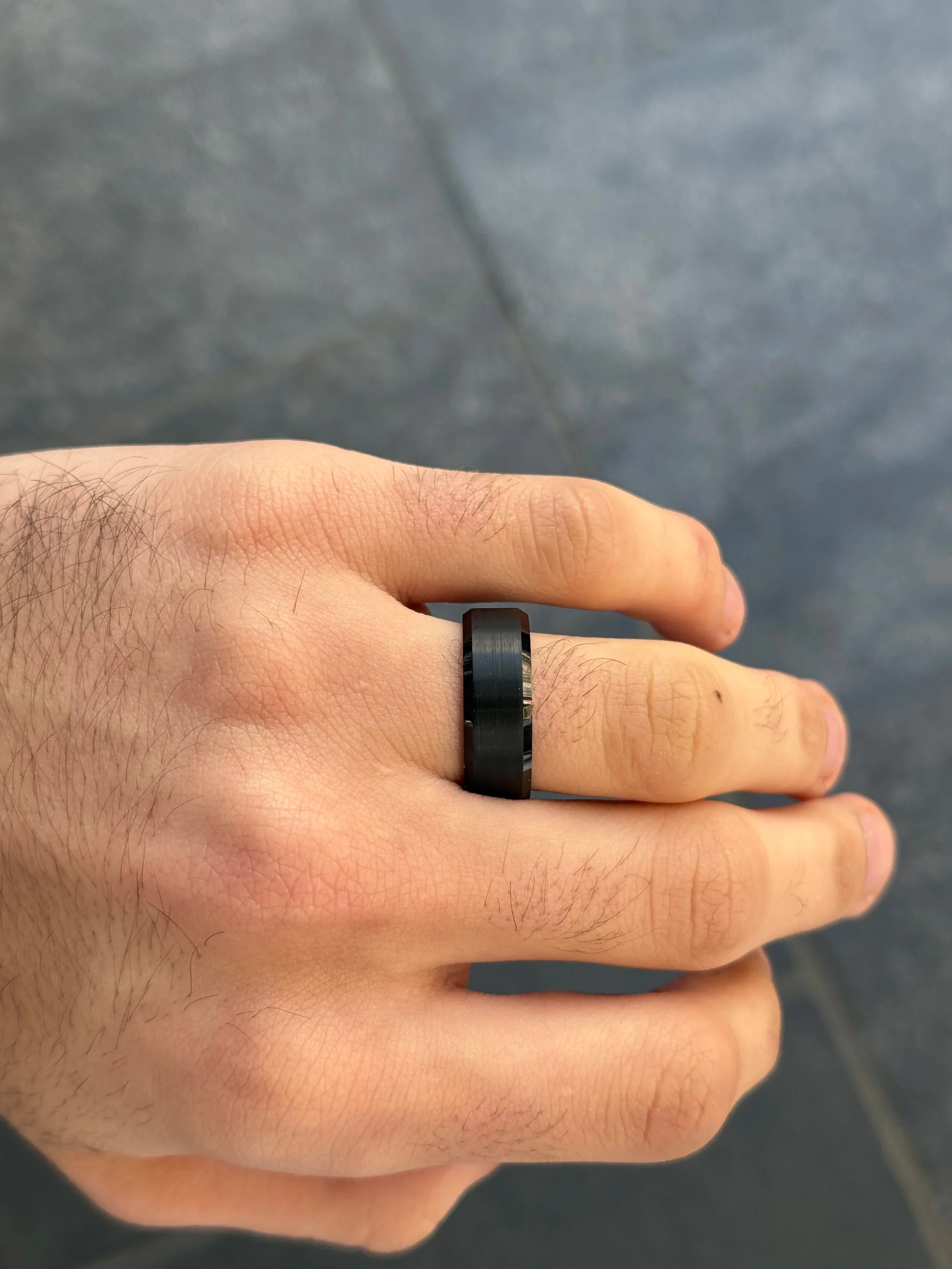 Men's Blackout Wedding Band - Image 2